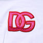White DG Logo Crew Neck Short Sleeves T-shirt