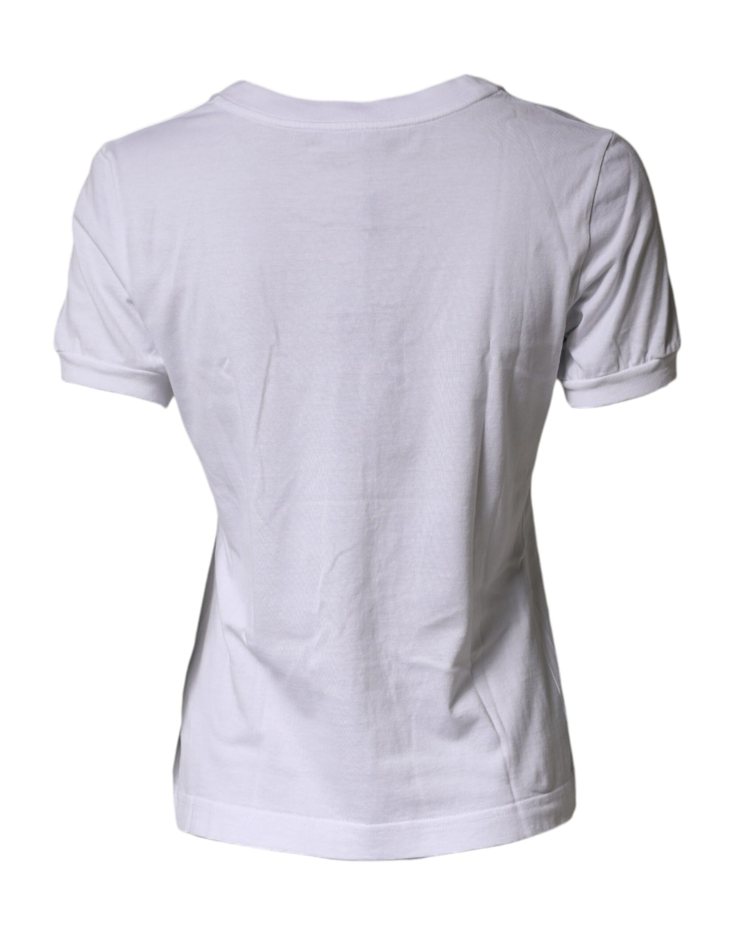 White DG Logo Crew Neck Short Sleeves  T-shirt