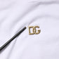 White DG Logo Crew Neck Short Sleeves  T-shirt