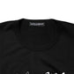 Black Graphic Crew Neck Short Sleeves T-shirt
