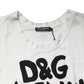 White Graphic CrewNeck Sleeveless Tank T-shirt
