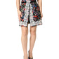 Black Floral Lace Cotton HighWaist Mini Skirt