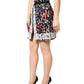 Black Floral Lace Cotton HighWaist Mini Skirt