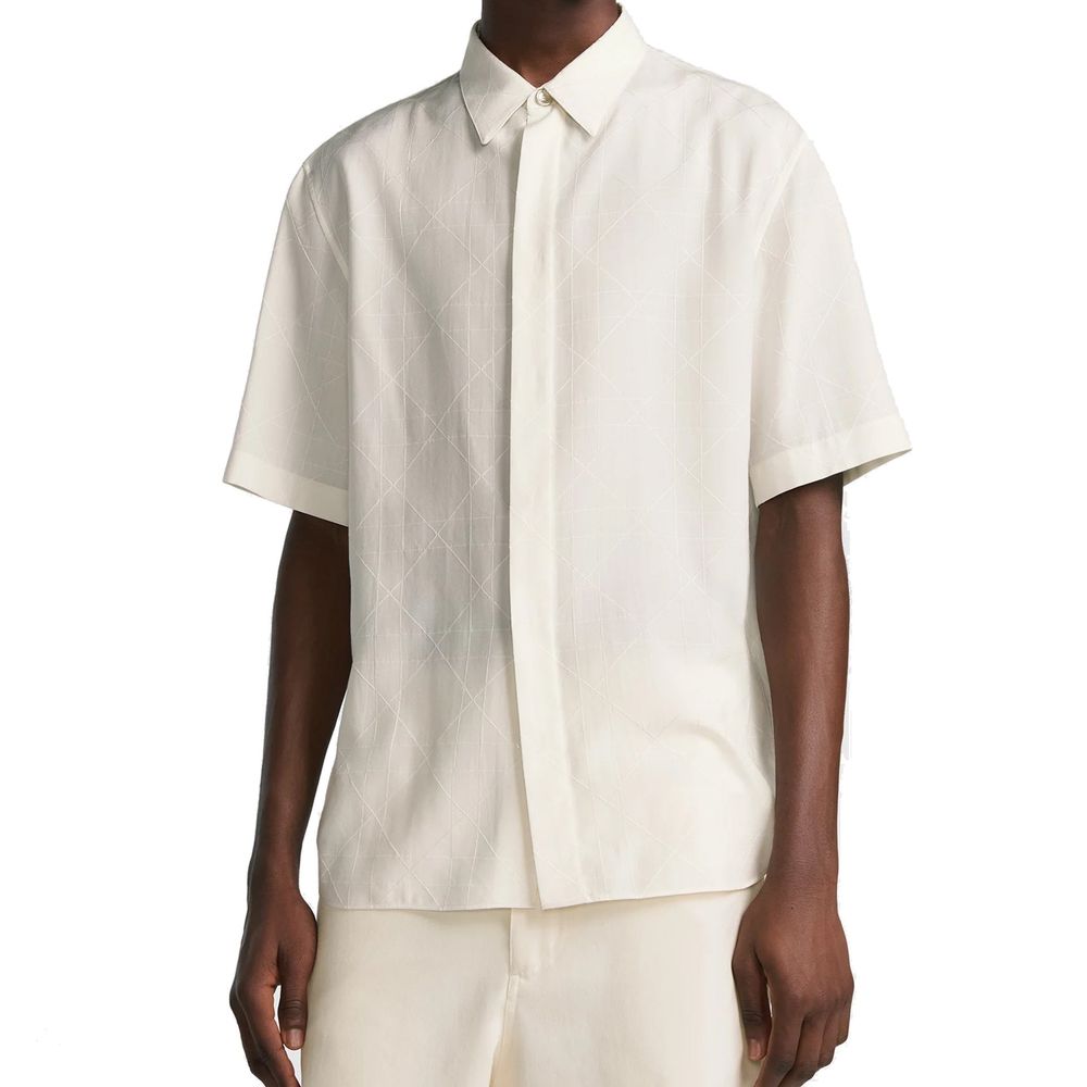White Lyocell Shortsleeve Shirt