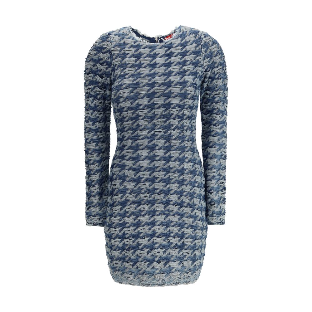 Blue Cotton Casual Dress