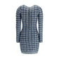 Blue Cotton Casual Dress