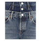 Blue Recycled Cotton Straight-Leg Jeans