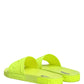 Green Rubber Slides Sandals Beachwear Shoes