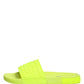 Green Rubber Slides Sandals Beachwear Shoes