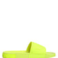 Green Rubber Slides Sandals Beachwear Shoes