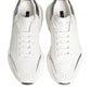 White Silver Daymaster Low Top Sneakers Shoes