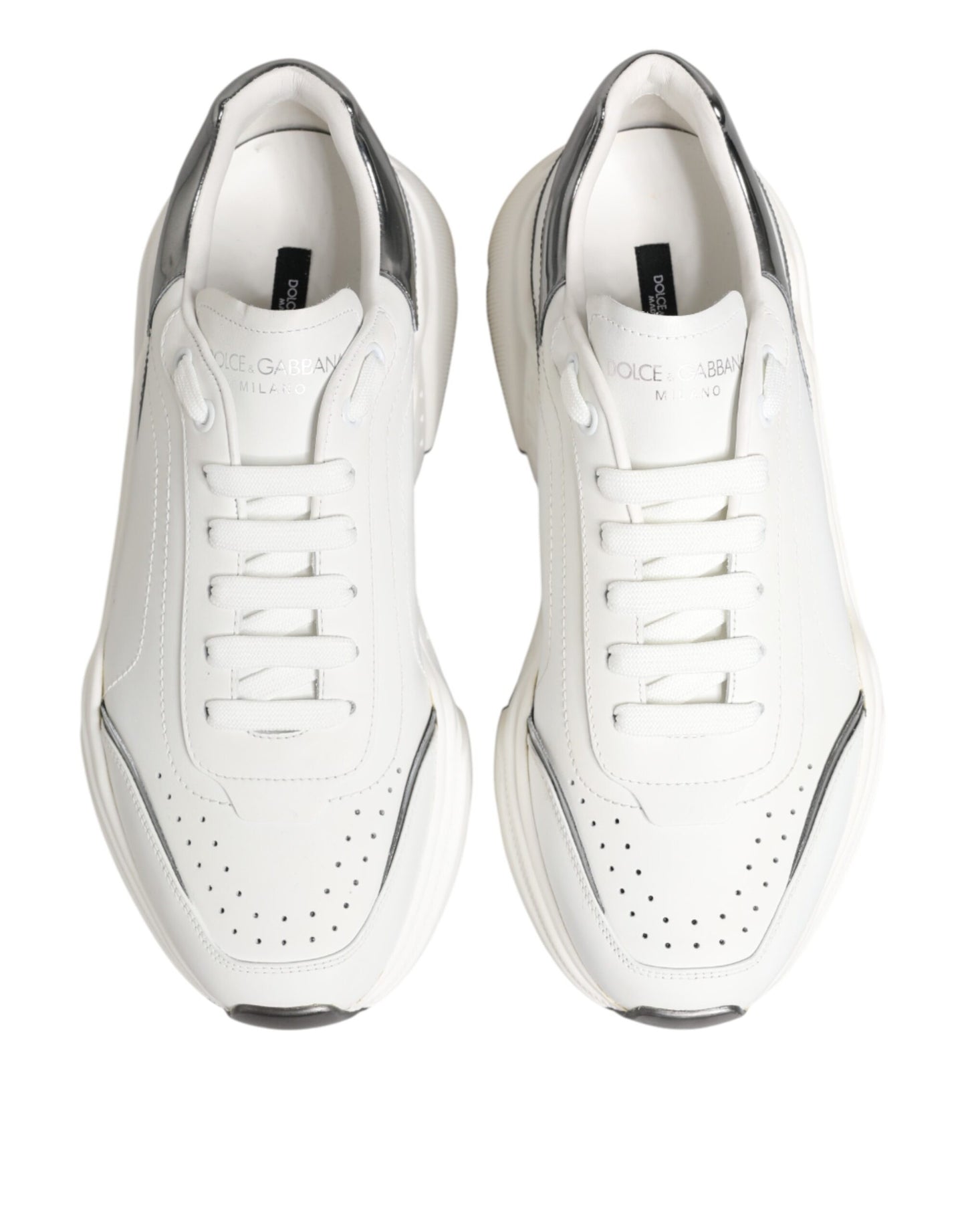 White Silver Daymaster Low Top Sneakers Shoes