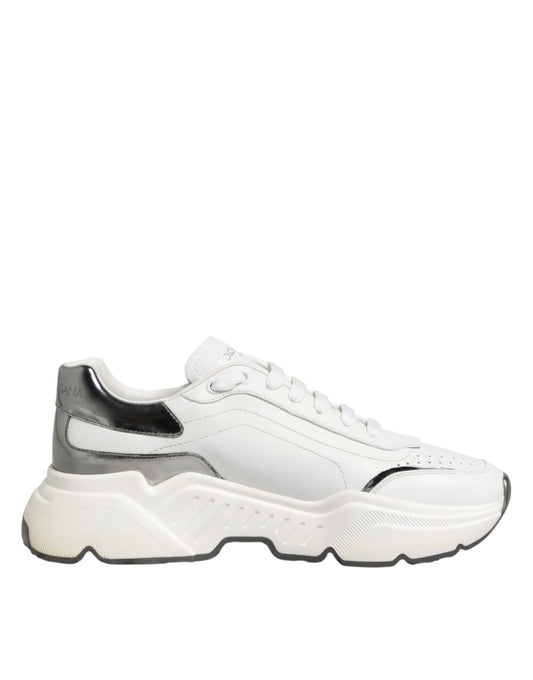White Silver Daymaster Low Top Sneakers Shoes