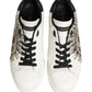 White Black Crown Low Top Sneakers Men  Shoes