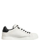 White Black Crown Low Top Sneakers Men  Shoes