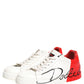 White Red Portofino Low Top Men Sneakers Shoes