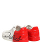 White Red Portofino Low Top Men Sneakers Shoes