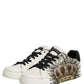 White Black Crown Low Top Sneakers Men  Shoes