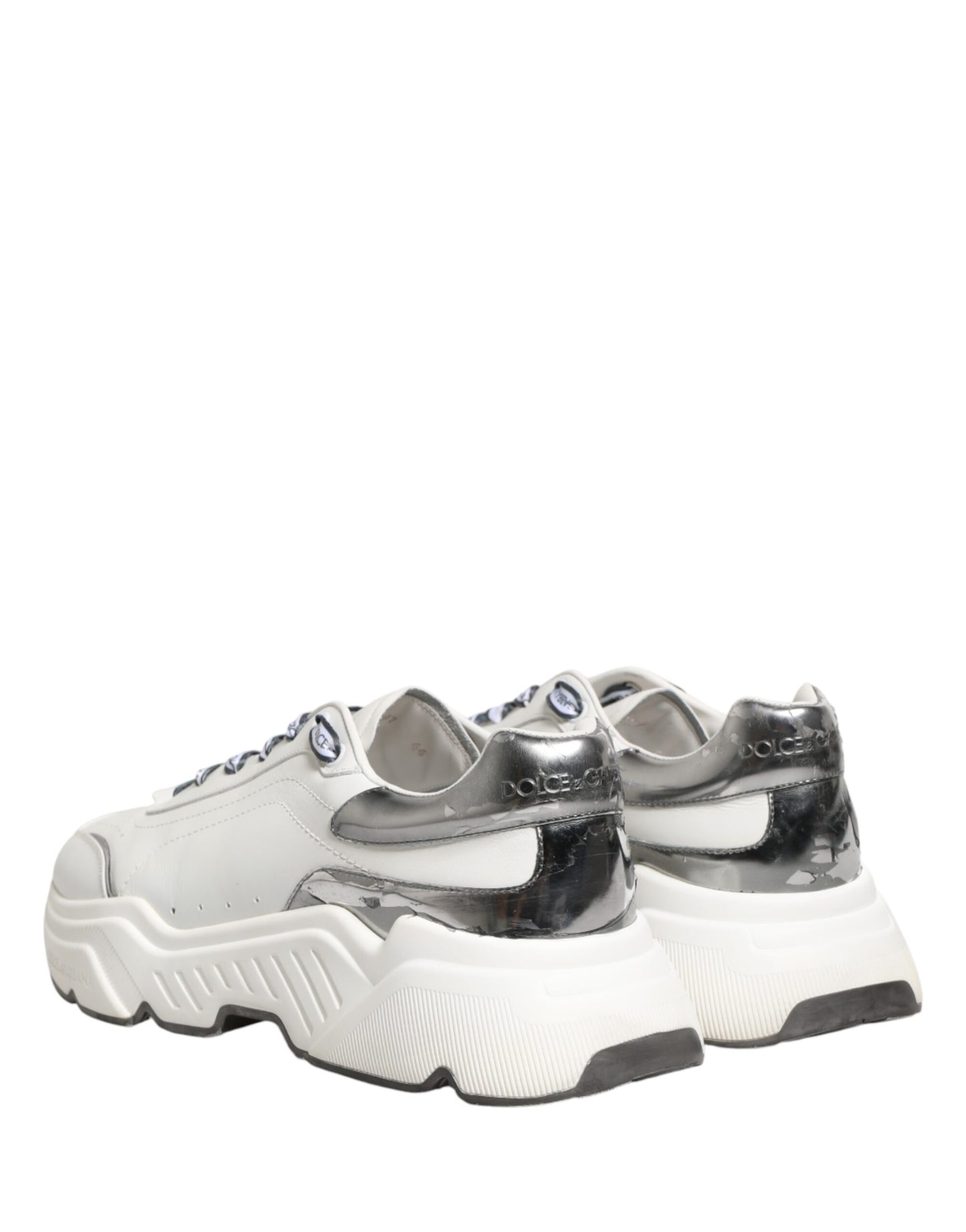 White Silver Daymaster Low Top Sneakers Shoes