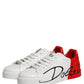 White Red Portofino Low Top Men Sneakers Shoes