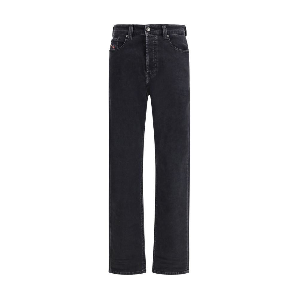 Black Cotton Relaxed Fit Jeans