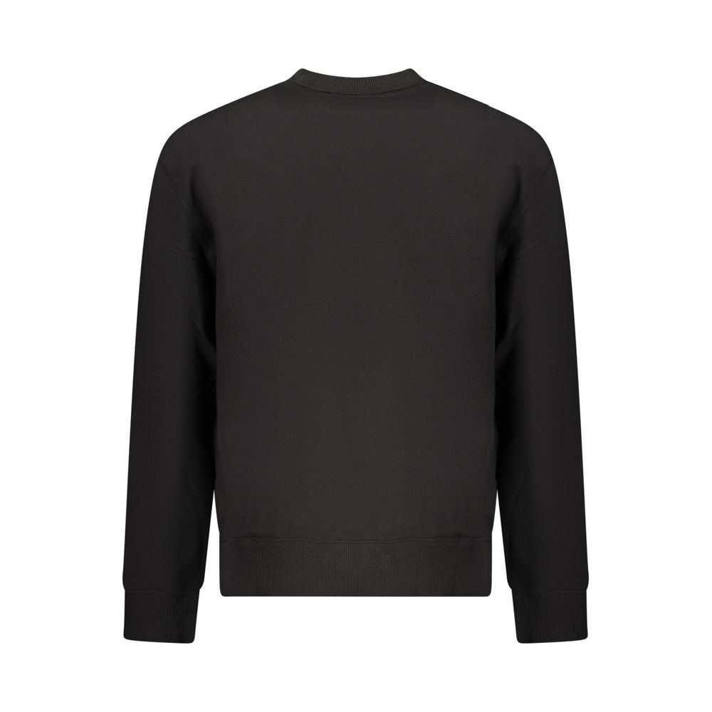 Black Cotton Men Sweater