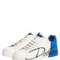 White Blue Portofino Low Top Sneakers Shoes