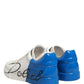 White Blue Portofino Low Top Sneakers Shoes