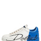 White Blue Portofino Low Top Sneakers Shoes