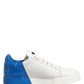 White Blue Portofino Low Top Sneakers Shoes