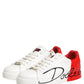 White Red Portofino Low Top Men Sneakers Shoes