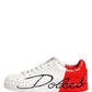 White Red Portofino Low Top Men Sneakers Shoes