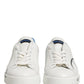 White Blue Portofino Low Top Sneakers Shoes