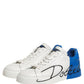 White Blue Portofino Low Top Sneakers Shoes