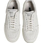 White MIAMI Calf Low Top Men Sneakers  Shoes