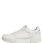 White MIAMI Calf Low Top Men Sneakers  Shoes