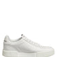 White MIAMI Calf Low Top Men Sneakers  Shoes
