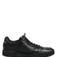 Black MIAMI Calf Low Top Men Sneakers  Shoes