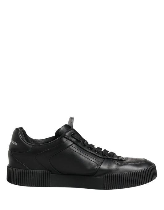 Black MIAMI Calf Low Top Men Sneakers  Shoes