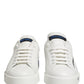White Blue Portofino Low Top Sneakers Shoes