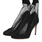 Black Nylon Stretch Mesh Sock Boots  Shoes