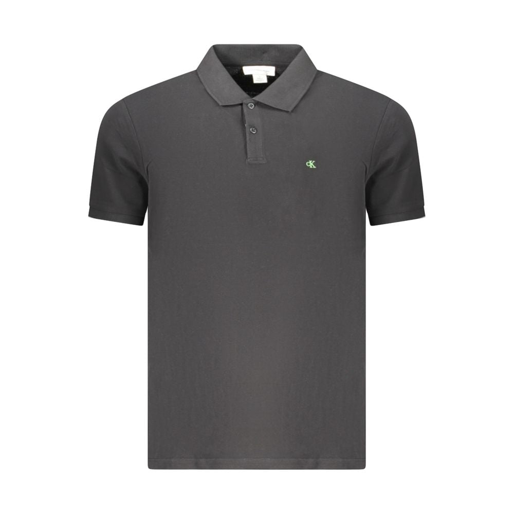 Black Cotton Polo Shirt