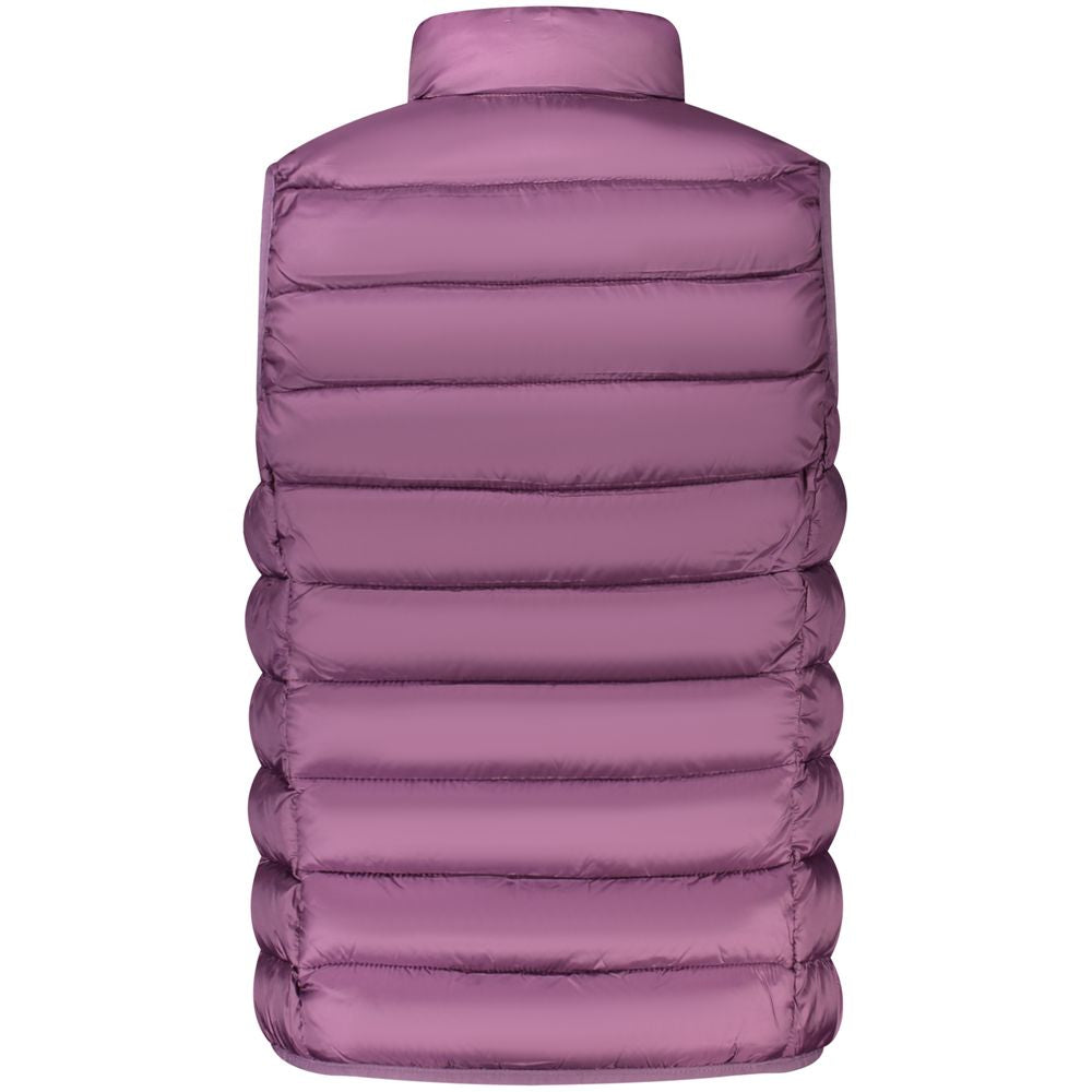Purple Polyamide Sleveless Jacket