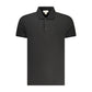 Black Cotton Men Polo Shirt