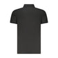 Black Cotton Men Polo Shirt