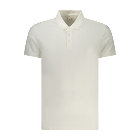 White Cotton Men Polo Shirt
