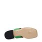 Green Leather Flip-Flop Sandals