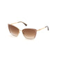 Beige Metal Sunglasses