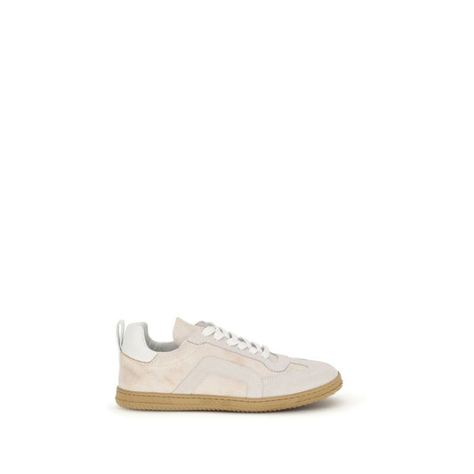 Cream Calf Leather Bos Taurus Low Top Sneakers