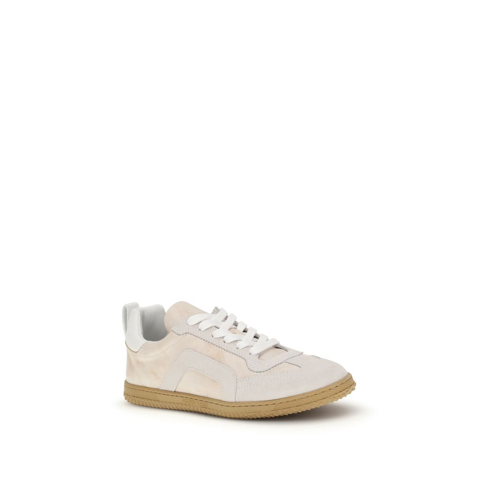 Cream Calf Leather Bos Taurus Low Top Sneakers